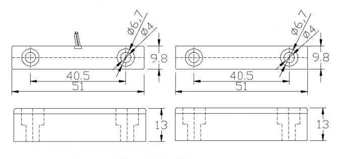 CE Certified Surface mounted door switch sensors in ABS Material With gap of 20-25MM