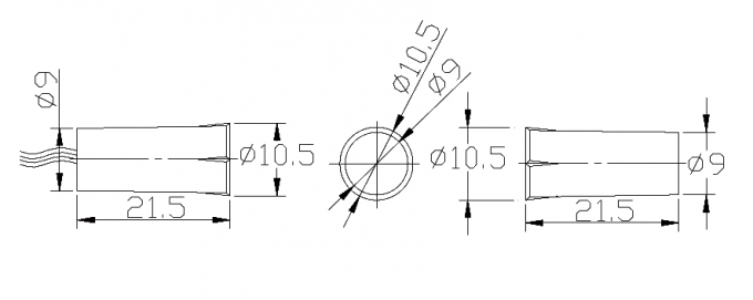 Recessed Mount Magnetic Door Contacts in Dimension Φ10.5*21.5mm in ABS Material