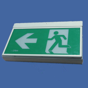 SAA LED emergency exit sign of 4W LED in IP30 with fire-proof PC Housing