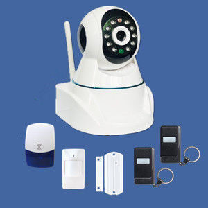 GSM alarm IP camera system supporting TCP/IP internet protocol built-in web server