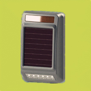 Solar-Powered Wireless Outdoor Strobe Siren Used FM 433Mhz communication technology