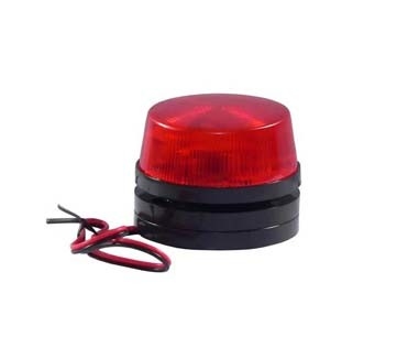 Strobe light in red cover Flash Frequency: 150 times per second for siren horn