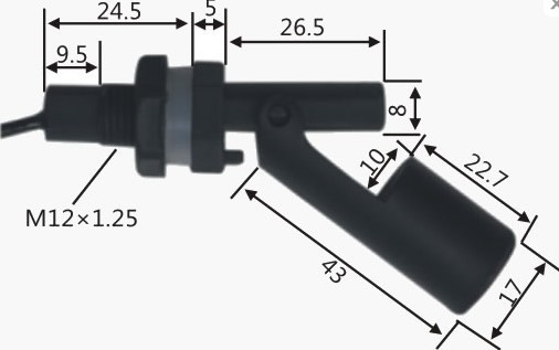 Horizontal install float level sensor