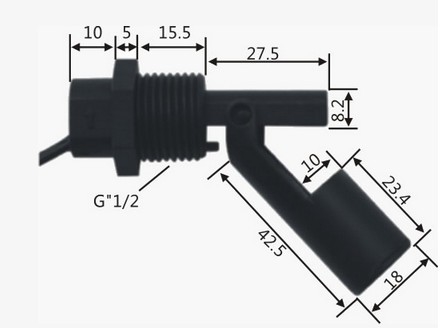 Horizontal install float level sensor
