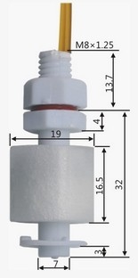 mini size float level switch, ideal for water