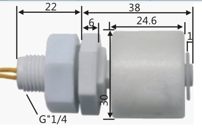 vertical installation float level switch, ideal for water