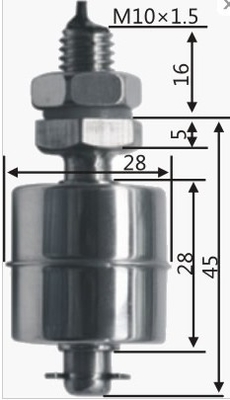 stainless steel float level switch Ideal for water or other liquid with PH-/PH+