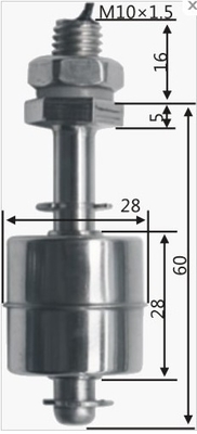 stainless steel float level switch Ideal for water or other liquid with PH-/PH+