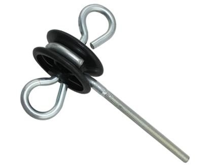 Double -hook bolt insulator