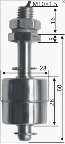 stainless steel float level switch Ideal for water or other liquid with PH-/PH+