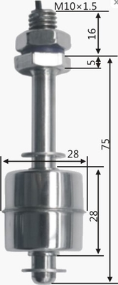 stainless steel float level switch Ideal for water or other liquid with PH-/PH+